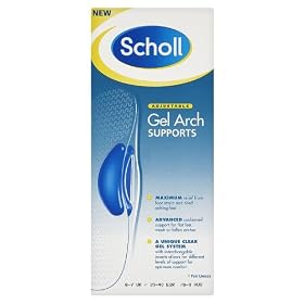 Scholl Adjustable Gel Arch Supports - size 6-7