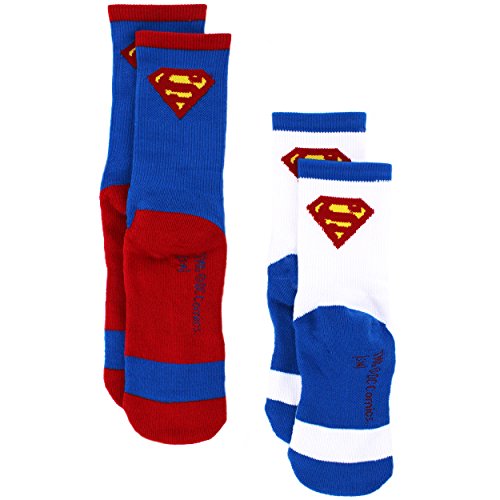 Superman Boys 2 pack Athletic Socks (Toddler/Little Kid/Big Kid)