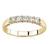 18k Yellow Gold Five-Stone Diamond Band (G/VS2, 1/3 ct. tw.)