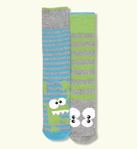 2 Pairs Of Cotton Rich Head Welly Stripe Socks