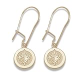 Winnipeg Jets 14K Gold Dangle Earrings