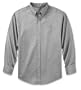 Menswear End-on-End Weave Long-sleeve Solid Dress Shirt