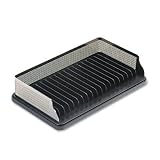 CD Organizer/Self, Desk Tray, 19 CD Capacity, 6-1/4x11-3/4x2-1/2, Gunmetal/BK ROL23533