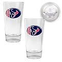 2 Pc Houston Texans Pint Glass Set - Clear