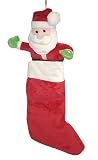 Soft Plush Musical Santa Claus Christmas Stocking By Russ
