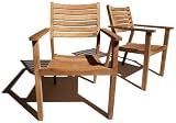 Strathwood Whidbey Teak Dining Arm Chair, Set of 2