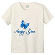 AMAZING GRACE-BLUE BUTTERFLY - BigBoyMusic Youth Designs - White T-shirt
