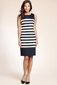 Cotton Rich A-Line Striped Dress