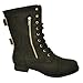 Twisted Women's TROOPER Wide Width/Wide Calf Mid-Calf Lace-Up Combat Boot