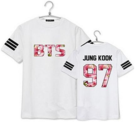 BTS Ocffice Same Type Shirt Bangtan Boy T-shirt Rap Monster Tee (XXL, JUNGKOOK White)