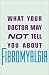 Books : What Your Doctor May Not Tell You About Pediatric Fibromyalgia
