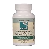 Escali 5000 mcg biotin silica & L-Cystine 60 tablets