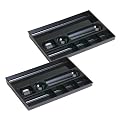 Plastic 8-Compartment Catch'All Drawer Tray  Ebony (2-pk.)