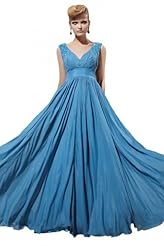 A-line V-neck Cocktail Floor Length Bateau Neck Applique Beaded Homecoming Dress/Pageant Dress/Prom Dress/Party Dress/Wedding Dress 