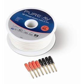 Belkin Blue Series PureAV 18 AWG Speaker Wire with Pins 15m, White
