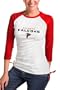 Atlanta Falcons Women's 3/4 Sleeve Raglan Top - by Alyssa Milano - Extra Small