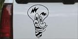 8in X 5in Black -- Electrician Light Bulb Business Car Window Wall Laptop Decal Sticker