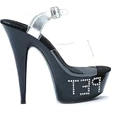 Penthouse Women's PH609-PET, 6 Unit with 2 Platform. PET Rhinestone Detailed Sandal.
