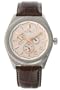 Mens Lucien Piccard Leather Day Date 24 Hour Time Watch 28104BR