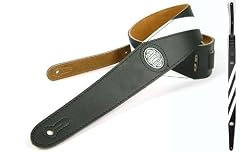 Black/White 'Two Tone Series' Faux Leather Guitar Strap for Electric/Acoustic/Bass Guitar