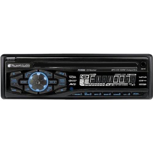 Planet Audio P235MA AM/FM/CD/MP3 Receiver Full Detachable Face Plate, Front and Rear Aux Inputs