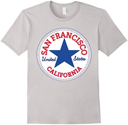 Men's San Francisco - California - T-Shirt for Men &amp; Woman Medium Silver