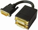 Produkt-Bild: High Quality DVI Y-Verteiler DVI-D Stecker 24+1pol. auf 2x DVI-D Kupplung 24+1pol., 20 cm