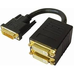 High Quality DVI Y-Verteiler DVI-D Stecker 24+1pol auf 2x DVI-D Kupplung 24+1pol 20 cm