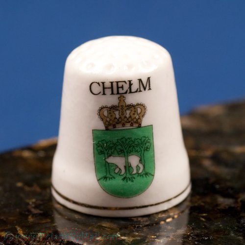 Ceramic Thimble - Chelm City Crest