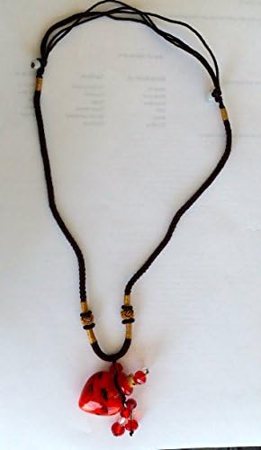AromaDoc-Aromatherapy Necklace heart pendant -Red