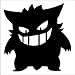 Pokemon Gengar WHITE Vinyl Car/Laptop/Window/Wall Decal