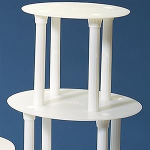 3-Tier Wedding Cake Stand Divider Set, White