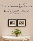 THIS IS THE DAY THE LORD HAS MADE LET US REJOICE AND BE GLAD Vinyl Wall Decals Quotes Lettering Sayings Art Words
