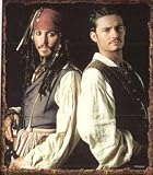 Pirates of the Caribbean-Jack Sparrow & Will Turner-Micro Raschel Throw Bla ....
