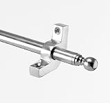 13 x Stair Rods in Bright Chrome 900mm With Finials and Unhinged Brackets