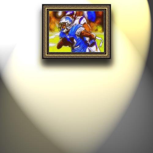 Completely Handpainted American Football Sport Painting, Custom Order FL6351, Oil on Canvas, with Option to Paint Jerry, Brett & Co. from Any Other Favorite Photograph or Picture, Unframed, Size 19'' x 25