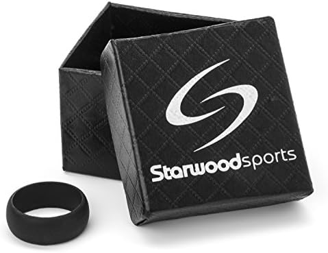 Silicone Wedding Ring - Men's Wedding Band - Black - Size 13 (22.33 mm)