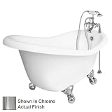 American Bath Factory T010B-SN Ascot Bathtub Faucet Package 1 in White