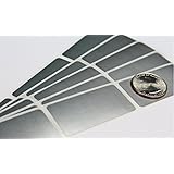 Silver rectangle 2' x 1' Scratch Off Label Stickers~ Qty: 100