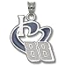 Dale Earnhardt Jr #88 Sterling Silver I HEART 88 PENDANT  ENAMELED BLUE