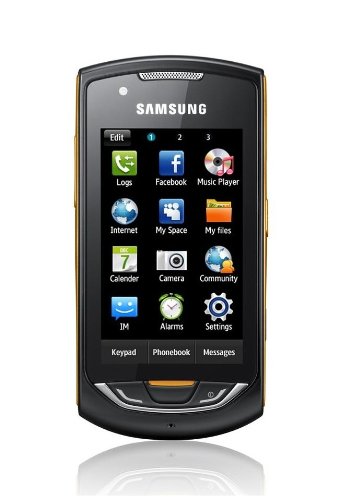 Samsung S5620 Monte Quad-Band Unlocked GSM Cell Phone with 3MP Camera, Bluetooth, Wi-Fi, Touch Screen–International Version with No Warranty (Grey,Orange)