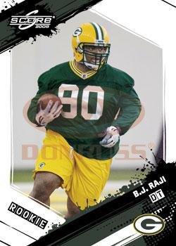 2009 Score #311 B.J. Raji - Green Bay Packers (RC - Rookie Card)(Football Cards)