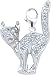 Jewelry : 14k Gold Diamond Cat Charm (1/10 cttw)