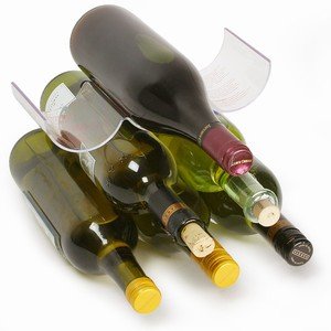 RakaStaka Wine - Wine Bottle Rack Ideal for in the Fridge (1x Pack of 2) Holds 6+ Wine Bottles - As Featured on Dragons Den