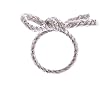 Ted Baker Roscoe Rope Small/Medium Silver Ring- Size M