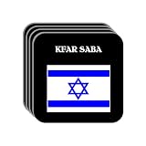 Israel - "KFAR SABA" Set of 4 Mini-Mousepad Coasters