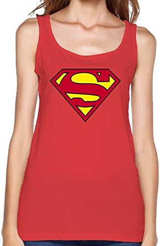 Female Superman Logo Tank Top Red
