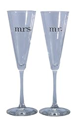 Hortense B. Hewitt Wedding Accessories Together at Last Mr. and Mrs. Champagne Toasting Flutes, Set of 2