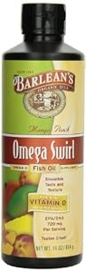 Barlean's Mango Peach Fish Oil Omega Swirl, 16-Ounce