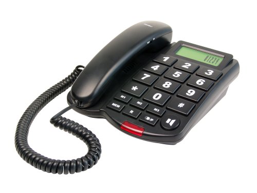 Karcher 850564 Komfort-Festnetztelefon schwarz, geeignet zur Wandmontage